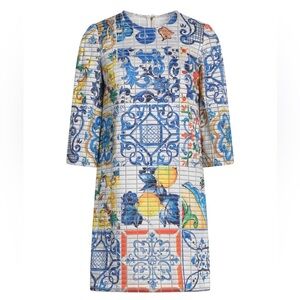 Dolce & Gabbana Multicolor Printed Mini Dress